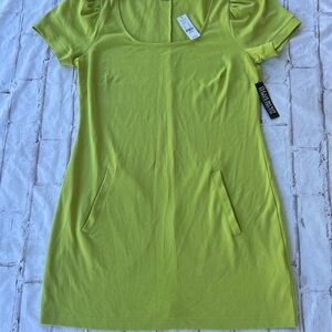 New York & Company Lime Green Mini Dress